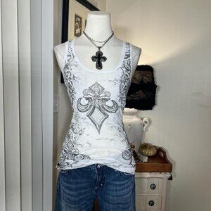 Y2k Grunge Ed Hardy Style Tank Top